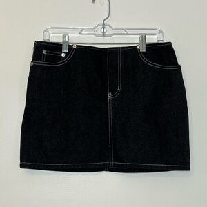 Pretty Little Thing Black Denim Skirt